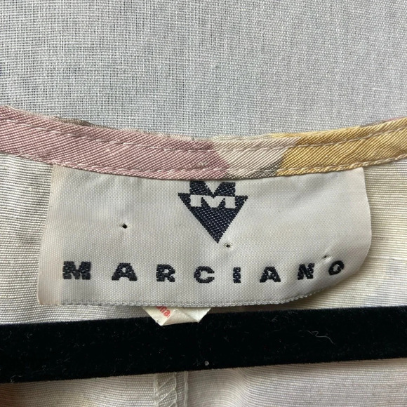 Vintage  Marciano floral linen string dress Sz M - Picture 4 of 8